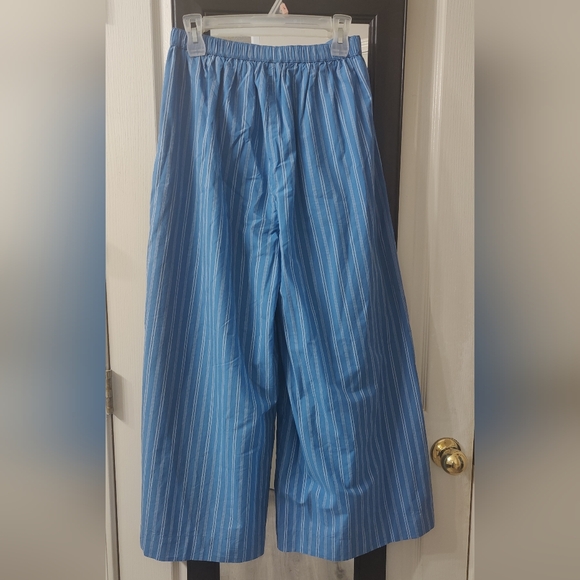 NWT AE Wide Leg Palazzo Stripped Pant. Lined w/Pockets Spring 25 Collection. - Picture 5 of 7